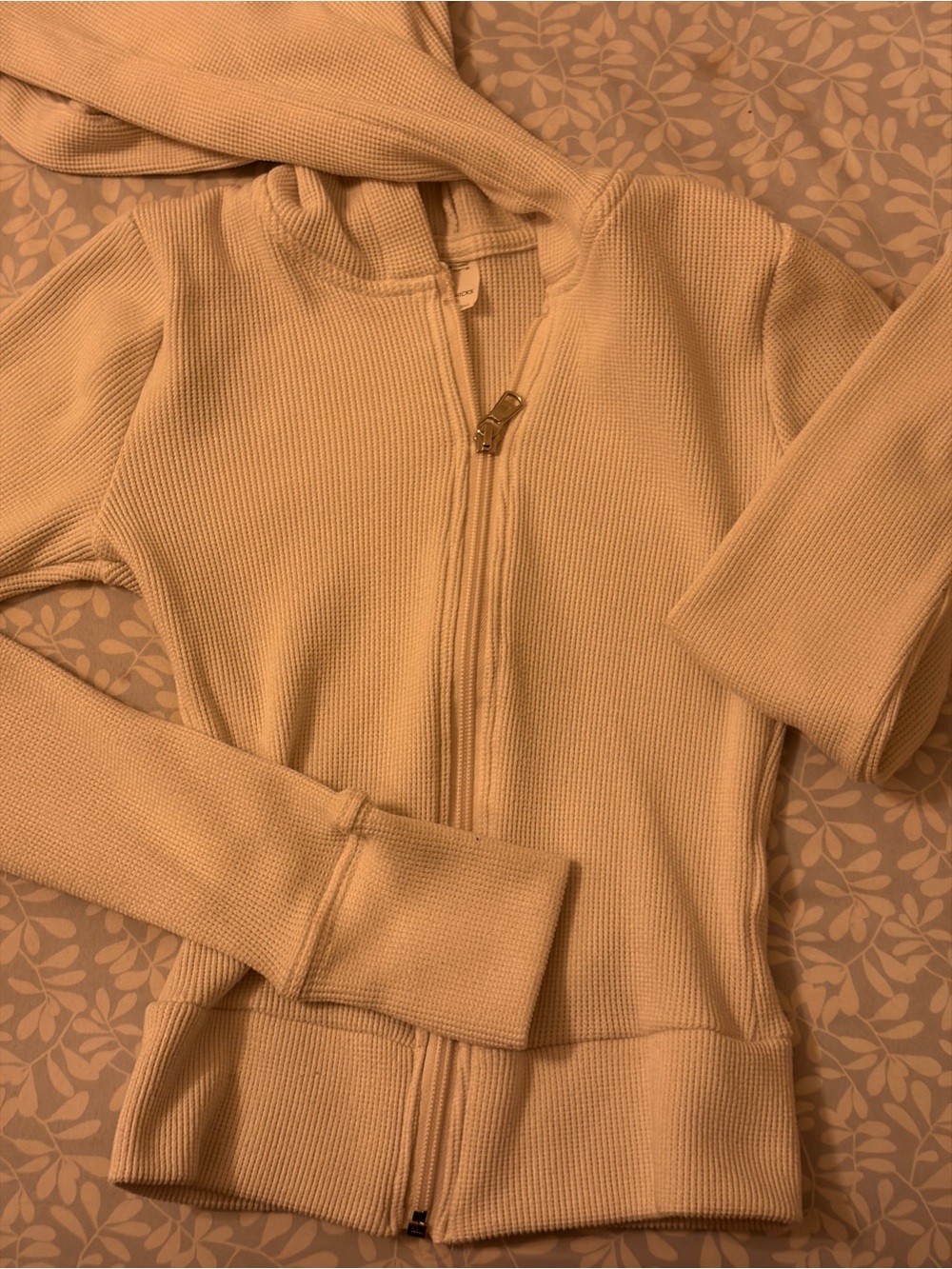 Gilly Hicks Cream Zip Hoodie Jacket